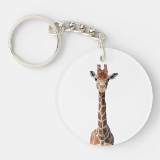 Niedliches Giraffengesicht Schlüsselanhänger (Vorderseite)