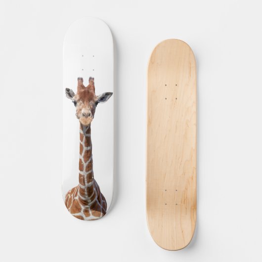 Niedliches Giraffengesicht Skateboard (Vorderseite)
