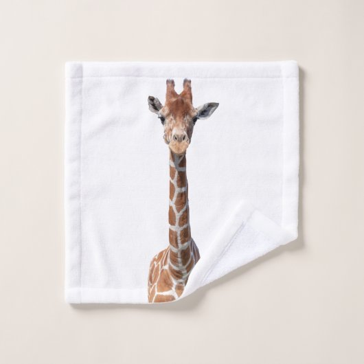Niedliches Giraffengesicht Waschlappen (Waschlappen)