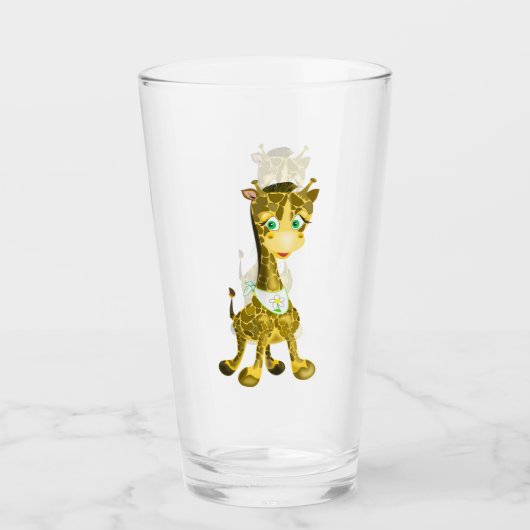 Niedliches Giraffenglas Glas (Vorderseite)