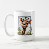 niedliches Giraffenjungeltier Kaffeetasse (Links)