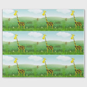 Niedliches Giraffenpapier Geschenkpapier (Flach)