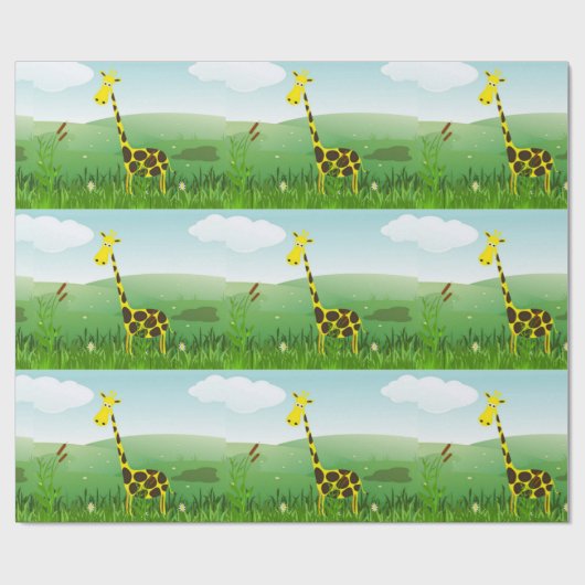 Niedliches Giraffenpapier Geschenkpapier (Flach)