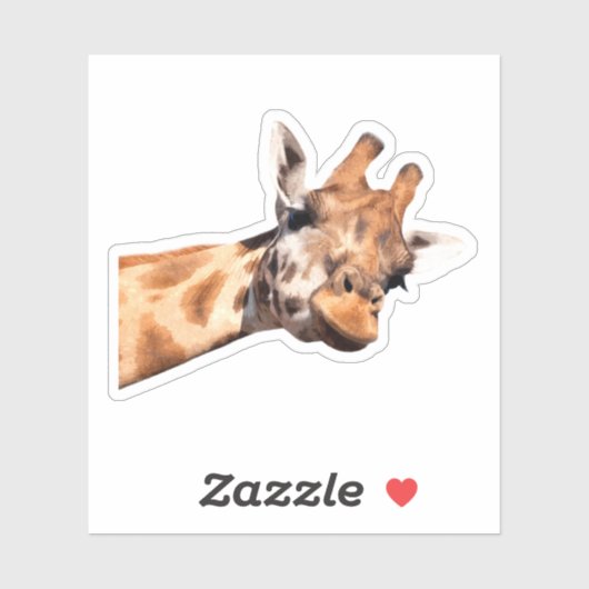 Niedliches Giraffenportrait Aufkleber (Blatt)