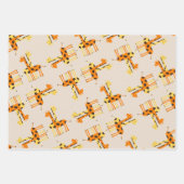 Niedliches Giraffmuster Geschenkpapier Set (Vorderseite 3)