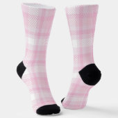Niedliches Girl Blush Rosa und Kariertes Weiß Must Socken (Gewinkelt)