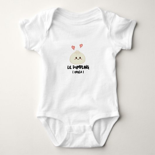 Niedliches Girl Bodysuit, Lil Dumpling Baby Strampler (Vorderseite)