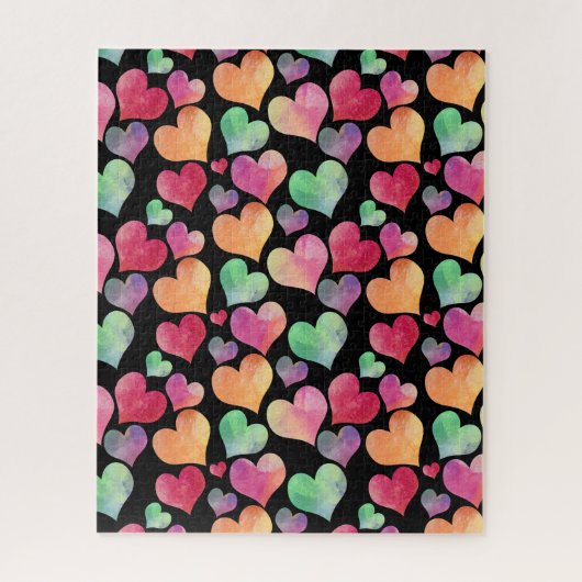 Niedliches Girl-Colorful Hard Heart Muster Puzzle (Vertikal)