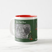 Niedliches Girl Elf Tree Weihnachten Personalisier Zweifarbige Tasse (Vorderseite Links)