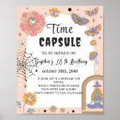 Niedliches Girl Ghost Geburtstag Zeitkapsel Zeiche Poster (Vorne)