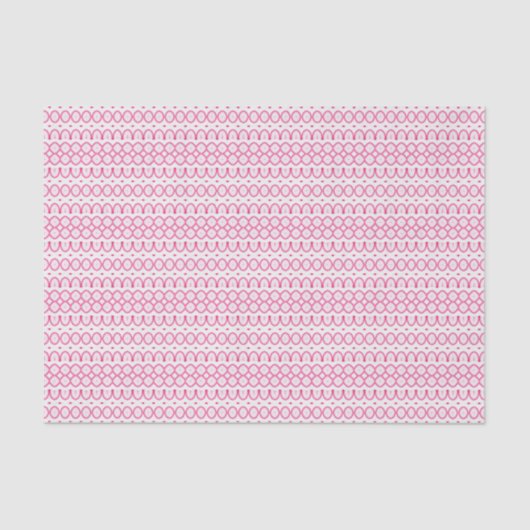 Niedliches Girl Hübsch Pink White Pattern Seidenpapier (Vorderseite)