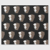 Niedliches Girl-Mummy-Coffin Halloween-Design Geschenkpapier (Flach)