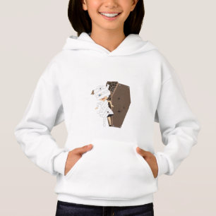 Niedliches Girl-Mummy-Coffin Halloween-Design Hoodie