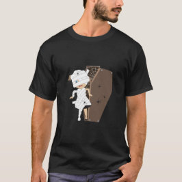 Niedliches Girl-Mummy-Coffin Halloween-Design T-Shirt
