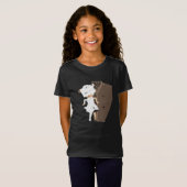 Niedliches Girl-Mummy-Coffin Halloween-Design T-Shirt (Vorne ganz)