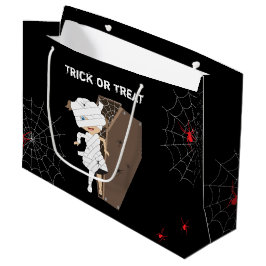 Niedliches Girl-Mummy-Coffin Halloween Große Geschenktüte