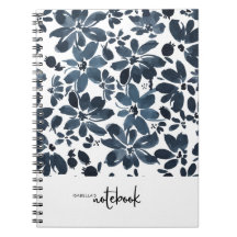 Niedliches Girl Navy Floral Cover Notebook