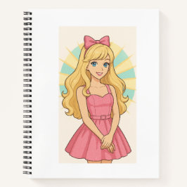Niedliches Girl-Notebook Notizblock