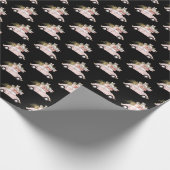 Niedliches Girl-Rosa-Auto Weihnachten Geschenkpapier (Ecke)