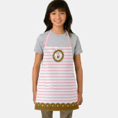 Niedliches Girl-Rosa-Streifen Schürze (Insitu)