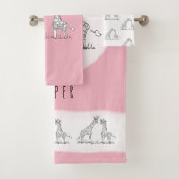 Niedliches Girl's Pink Doodle Giraffe Safari Child