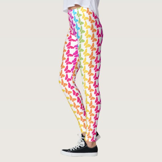 Niedliches Girly Colorful Rainbow Butterfly Patter Leggings (Links)