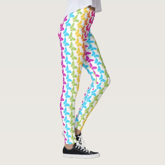 Niedliches Girly Colorful Rainbow Butterfly Patter Leggings (Rechts)