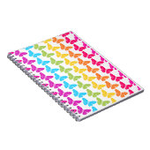 Niedliches Girly Colorful Rainbow Butterfly Patter Notizblock (Rechte Seite)