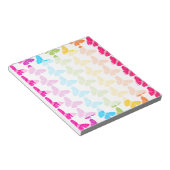 Niedliches Girly Colorful Rainbow Butterfly Patter Notizblock (angewinkelt)
