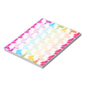 Niedliches Girly Colorful Rainbow Butterfly Patter Notizblock (Rotiert)