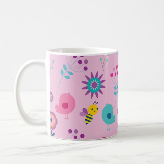 Niedliches Girly Design Kaffeetasse (Links)