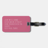 Niedliches Girly Heart Paper Flugzeug Adventure er Gepäckanhänger (Rückseite horizontal)