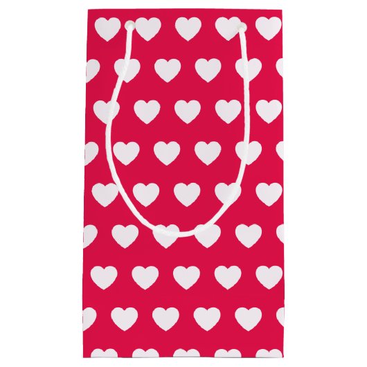 Niedliches Girly Heart Pattern Valentinstag Gesche Kleine Geschenktüte (Vorderseite)