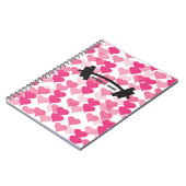 Niedliches Girly Heart Pink Gym Notizblock (Linke Seite)