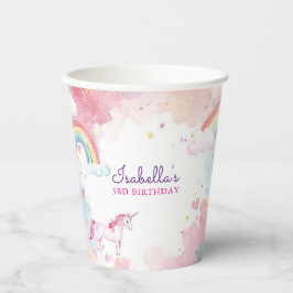 Niedliches Girly Magical Unicorn Party Pappbecher