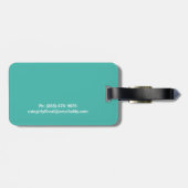 Niedliches Girly personalisiertes blumiges Gepäckanhänger (Rückseite horizontal)