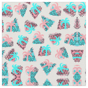 Niedliches Girly Retro 90er Palm Tree Doodles Must Stoff