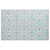 Niedliches Girly Retro 90er Palm Tree Doodles Must Stoff (Fat Quarter (45,7 x 55,9 cm))