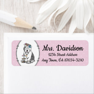 Niedliches Girly Tea Party Altes Englisch Sheepdog