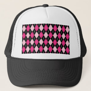 Niedliches girly trendy Rautenmuster heiß und Truckerkappe