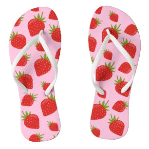 Niedliches Girly Trendy Summer Pink Strawberry Pat Badesandalen