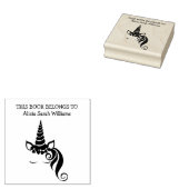 Niedliches Girly Unicorn Buch gehört Buchzeichen Gummistempel (Stempel)