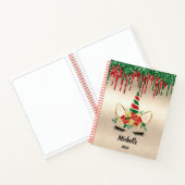 Niedliches Girly Unicorn Weihnachtsgeschenk Sketch Notizblock (Innenseite)