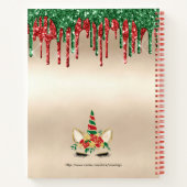 Niedliches Girly Unicorn Weihnachtsgeschenk Sketch Notizblock (Rückseite)