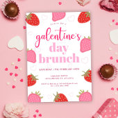 Niedliches Girly Valentine's Galentine Day Brunch Einladung