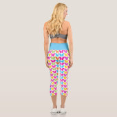 Niedliches Girly Vibranly Rainbow Butterfly Patter Capri Leggings (Rückseite)