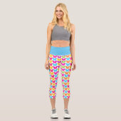 Niedliches Girly Vibranly Rainbow Butterfly Patter Capri Leggings (Vorderseite)