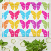 Niedliches Girly Vibranly Rainbow Butterfly Patter Handtuch (Gefaltet)