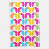 Niedliches Girly Vibranly Rainbow Butterfly Patter Handtuch (Vertikal)