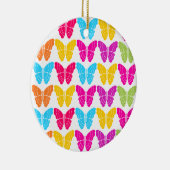 Niedliches Girly Vibranly Rainbow Butterfly Patter Keramik Ornament (Rechts)
